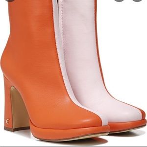 Circus by Sam Edelman Freddie Two-tone Bootie Orange + Pink